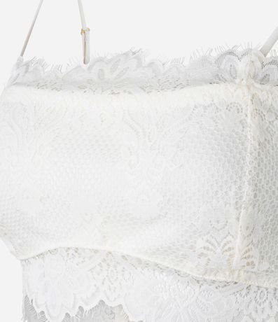 Blusa Cropped de Bretel en Encaje con Forro 2