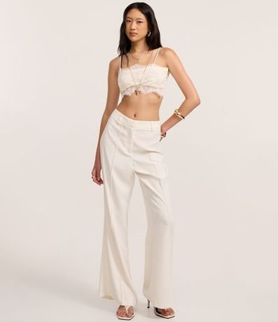 Blusa Cropped de Bretel en Encaje con Forro 2