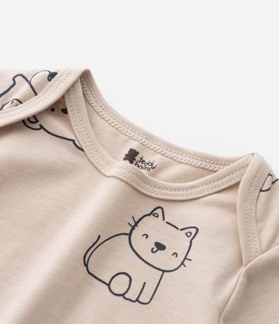 Body Infantil en Algodón con Estampa Animalitos - Talle RN a 18 meses 6