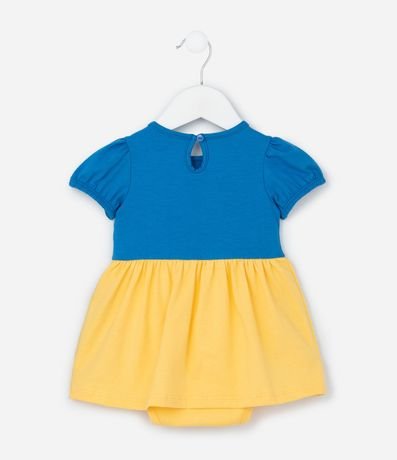 Vestido Body Infantil con Estampa Branca de Neve - Talle 0 a 18 meses 3