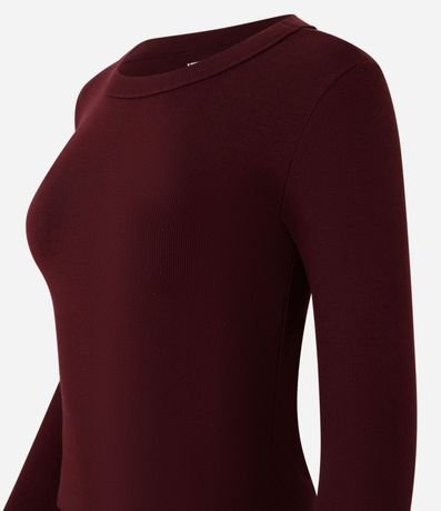 Blusa Básica Acanalada en Rib con Cuello Redondo 7
