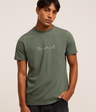 Remera Regular en Algodón con Estampa Localizada