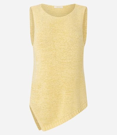 Blusa en Punto con Escote Redondo y Bajo Assimétrica 5