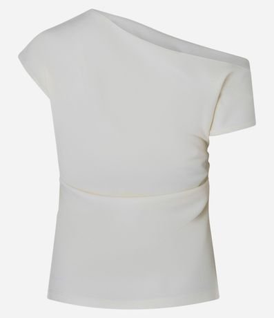 Blusa con Escote Asimétrico y Drapeado Lateral 6