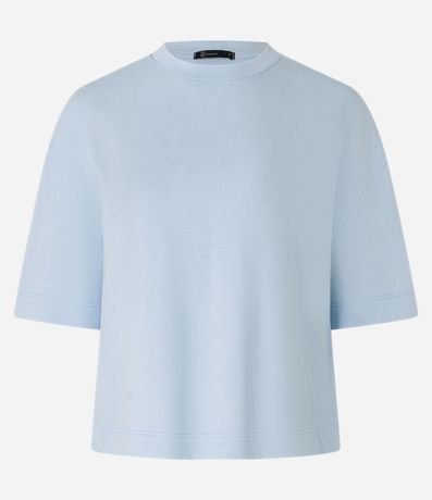 Remera Boxy en Algodón con Cuello Redondo 5