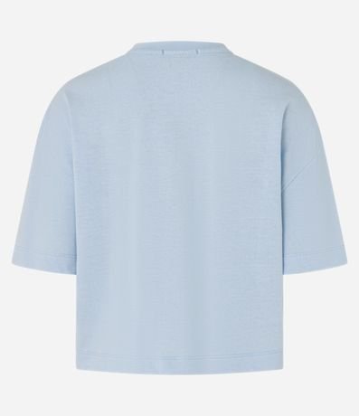 Remera Boxy en Algodón con Cuello Redondo 6