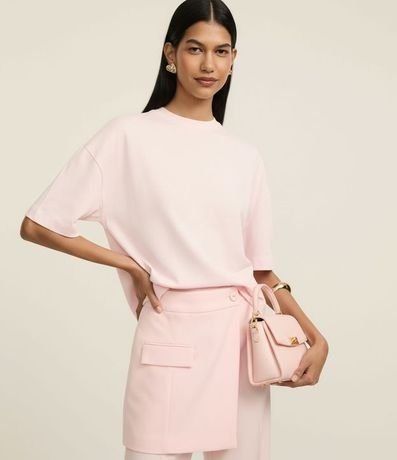 Remera Boxy en Algodón con Cuello Redondo 5