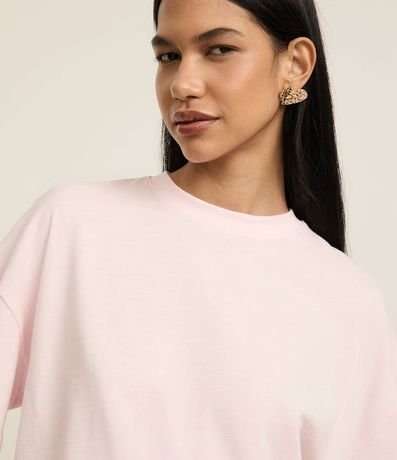 Remera Boxy en Algodón con Cuello Redondo 4