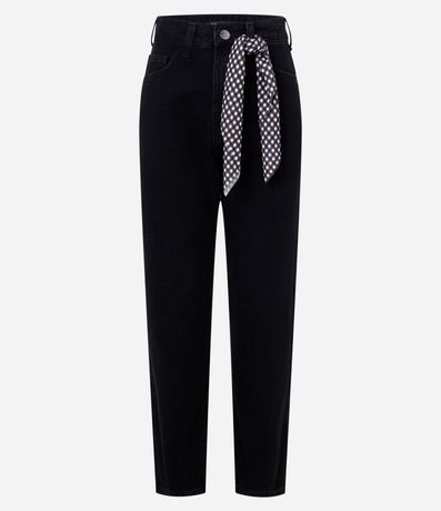 Pantalón Mom Comfort en Jeans Pañuelo Vichy
