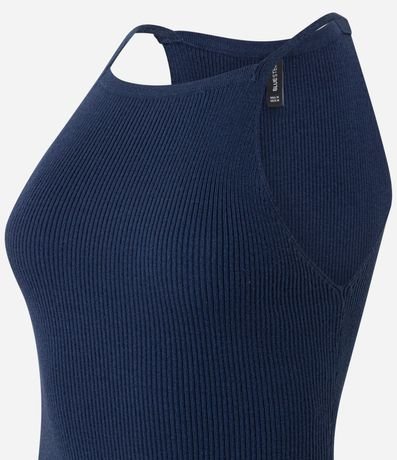 Vestido Skater corto en Punto con Cuello Halter 6