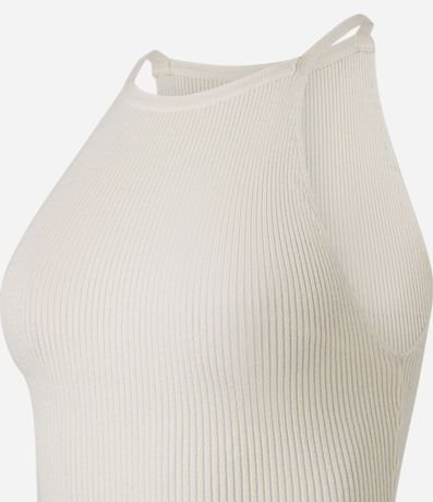 Vestido Skater corto en Punto con Cuello Halter 5