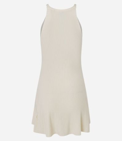 Vestido Skater corto en Punto con Cuello Halter 7