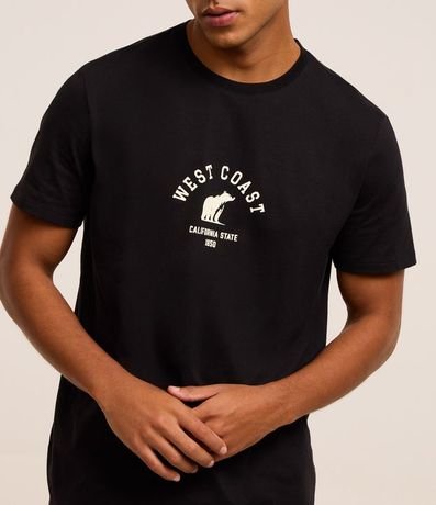 Remera Comfort en Algodón con Estampa de Oso y Lettering 3