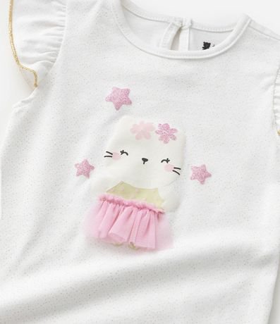 Body Infantil Gatita con Pollera de Tule - Talle 0 a 18 Meses 8