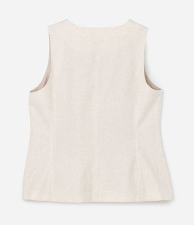 Chaleco Sastrería en Viscolino con Botones y Bolsillos Curve & Plus Size 6