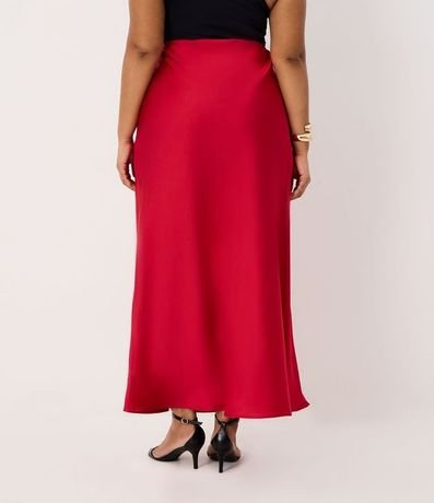 Pollera Larga en Crepé Satinada Curve & Plus Size 4