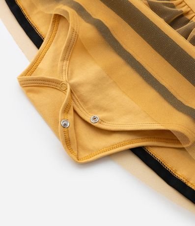 Vestido Body Infantil con Estampa de Abeja - Talle RN a 24 Meses 5