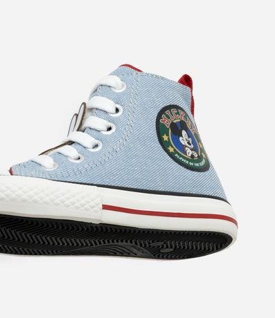 Championes Infantil Abotinado Jeans de Mickey con Patch en el Cordón - Talle 20 al 27 3