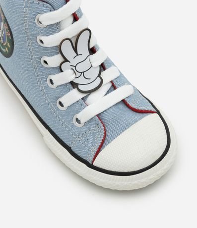 Championes Infantil Abotinado Jeans de Mickey con Patch en el Cordón - Talle 20 al 27 4