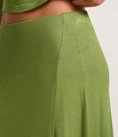 Pollera Long Midi en Rib con Bajo Asimétrica 4