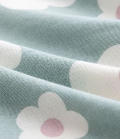 Vestido Infantil con Manga Abullonada y Estampa Floral - Talle 0 a 18 meses 4