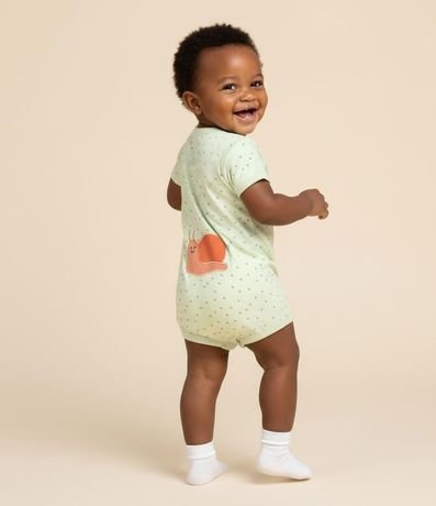 Mono Corto Infantil Estampado con Bordado  - Talle 0 a 18 meses 2