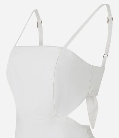 Mono Largo en Sarga con Recorte en la Cintura y Lazo 6