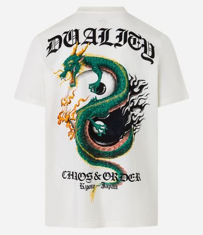 Remera T-Shirt en Algodón con Estampa Duality Chaos Order 6