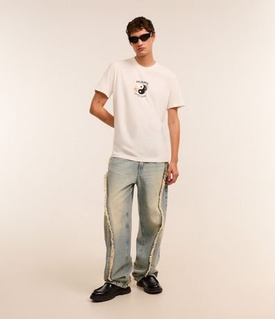 Remera T-Shirt en Algodón con Estampa Duality Chaos Order 2