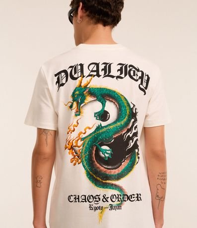 Remera T-Shirt en Algodón con Estampa Duality Chaos Order 3