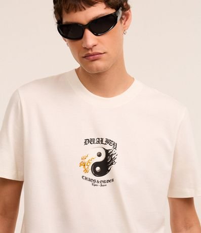 Remera T-Shirt en Algodón con Estampa Duality Chaos Order 4