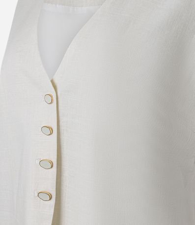 Chaleco Alargado Texturizado en Cambraia con Lazo 11