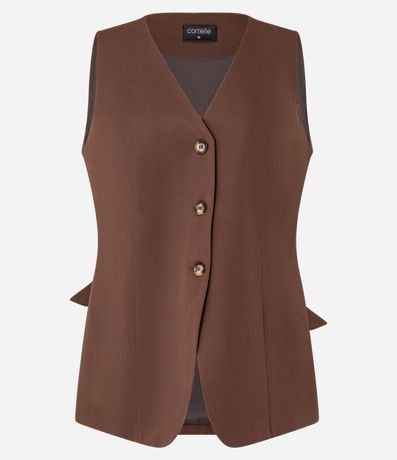 Chaleco Largo Sastre con Botones y Lazo en la Espalda 7