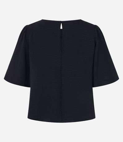 Blusa en Airflow con Manga Abullonada y Abertura Gota 6