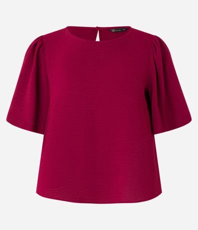 Blusa en Airflow con Manga Abullonada y Abertura Gota 8