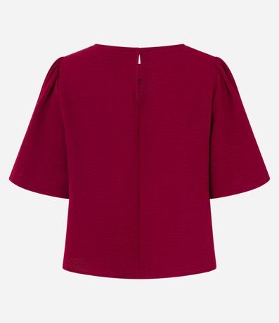 Blusa en Airflow con Manga Abullonada y Abertura Gota 9