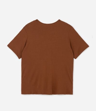 Blusa en Viscocrepe con Escote V en Retilínea Curve & Plus Size 5