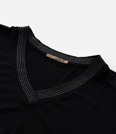 Vestido Corto en Viscocrepe con Cuello de Retilinea  Curve & Plus Size 7