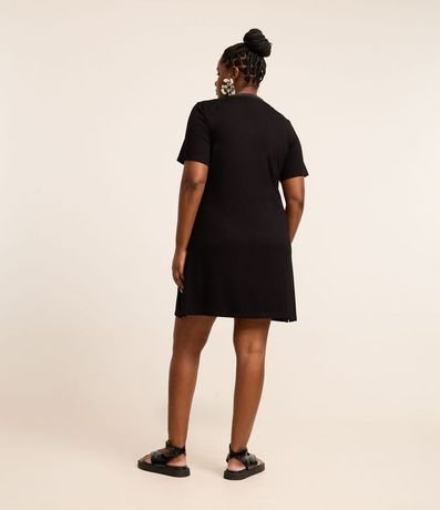 Vestido Corto en Viscocrepe con Cuello de Retilinea  Curve & Plus Size 3