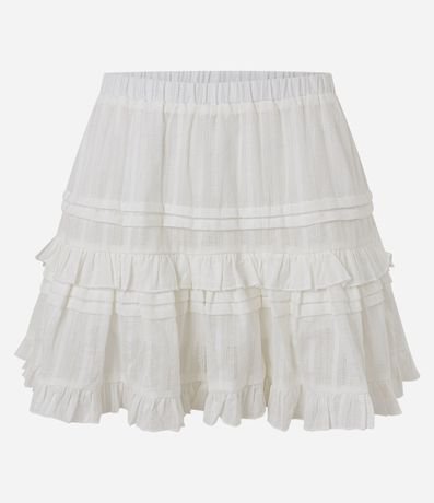 Pollera Corta con Textura y Volados 6