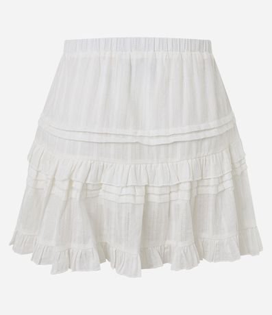 Pollera Corta con Textura y Volados 8