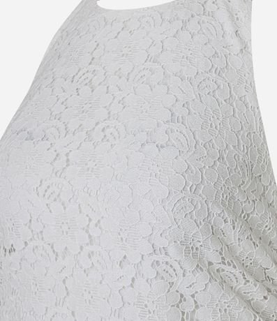 Blusa en Algodón de Encaje con Frente Única 6