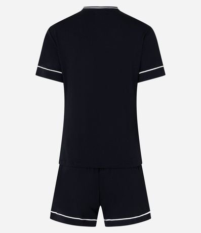 Pijama Short Doll en Viscolycra con Vieses Contrastantes 5