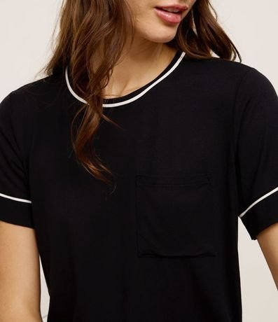 Pijama Short Doll en Viscolycra con Vieses Contrastantes 2