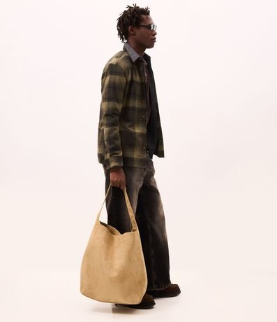 Bolsa Tote en Gamuza con Bolsillo Interno 1