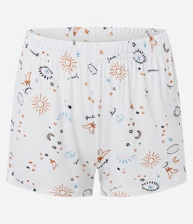 Pijama Short Doll en Rib con Breteles y Short Estampado de Amuletos 8