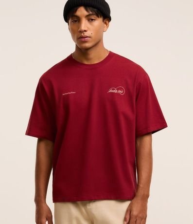 Remera Boxy en Algodón con Estampa Lettering