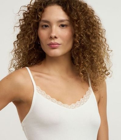 Pijama Short Doll en Rib con Bretel Fino y Short Estampado de Ojitos 2