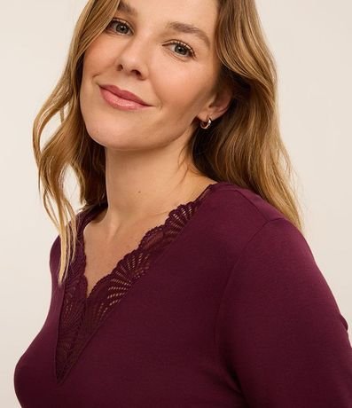 Camisón de Viscosa con Escote V en Encaje 2