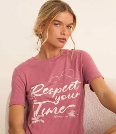Pijama Short Doll en Viscosa con Estampa Respect Your Time 2